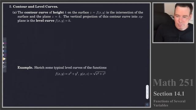 Math 251 - Section 14.1 - Functions of Several variables
