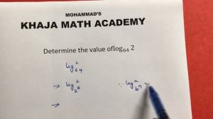 Determine the value of log2 to the base 64 (LOGARITHM-011)