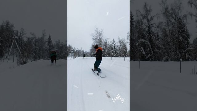 Алтайская зима || В горах на борде || Скиджоринг