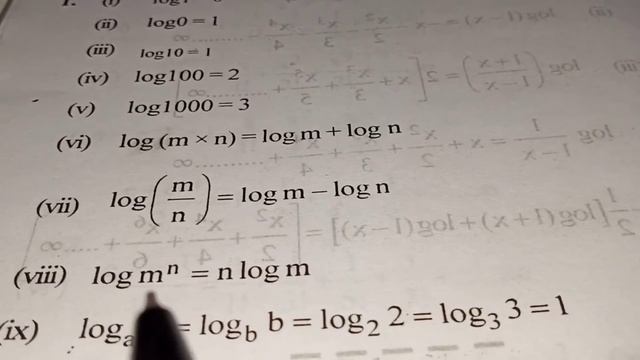 Loghrithms (लघुगणक) log0= 1, log1=0,log10=1, log100=2,log(m×n)=logm+logn,wifi tutorial classes,#
