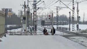 27 января Двойной Тепловоз тэп70бс-299+тэп70бс-??? с Литерным поездом и Электропоезд эт2м-103Колпин