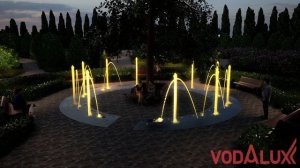 3D визуализация. Концепция кольцевого пешеходного фонтана "Островок" №163