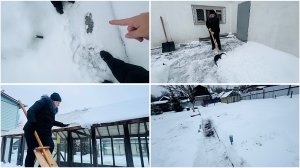 11 января. На даче. Уборка снега. Отдыхаю от города. Дачный фитнес