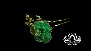 LLL-LenaLentaLepestok. L132.Цветы Канзаши на волосы Ваши. Шпилька для волос ручной работы "Весна