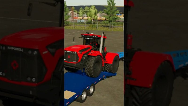 К-744, погрузка трактора на тралл. #fs22 #farming #farmingsimulator22