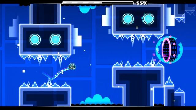 Geometry Dash!! Cludstep!! прошел на 3 монеты!!!!))) смотреть онлайн