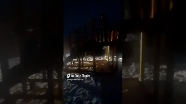 Зимняя  деревянная горка "Зима - 3"