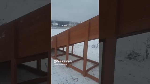 Зимняя деревянная горка "Зима - 2", скат 5 м