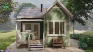Дом для дачи и сада 6х6 м экскурсия внутри 🏡 Планировка и интерьер 🏘️ Идеи дачного домика