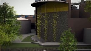 Городские очистные сооружения полного цикла.