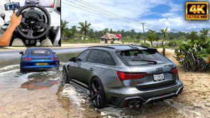 Audi RS6 Avant & Porsche Panamera Turbo ｜ Forza Horizon 5 ｜ Thrustmaster T300RS gameplay