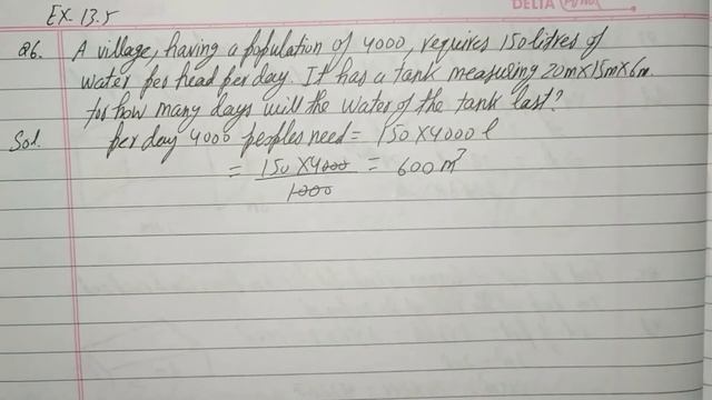 A village having a population of 4000 requires 150 litres of water per head per day | Class 9 смотреть онлайн