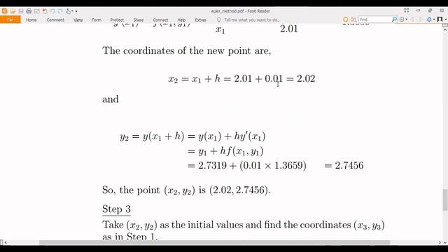 GNU OCTAVE / MATLAB Program | Solution of ODEs by Euler's Method