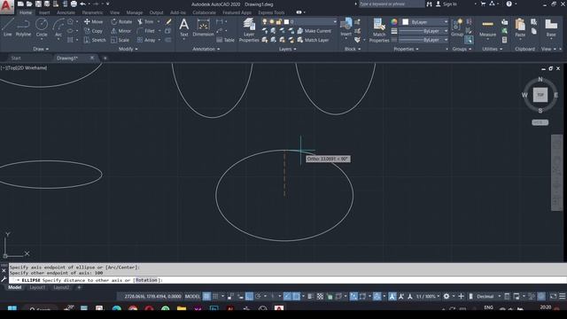 AutoCAD Tutorial - Drawing command - ELLIPSE | different methods to draw | in hindi | autocad 2022