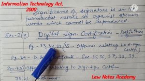 Digital Signature || E-Signature & E-Certificate || Meaning, Definition || Sec-35-39  I.T.Act, 2000