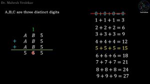 #MathUnusual | ABC+ABC+ABC=CCC  |  Find A, B, C