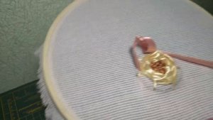 РОЗА ПАУТИНКА.  Вышивка ЛЕНТАМИ для начинающих