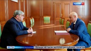 Казбек Коков встретился с министром труда и социальной защиты Тахиром Тогузаевым