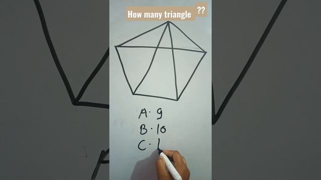 how many triangle in pentagon #reasoningquestions #shortsvideo #education #viralvideo #trending