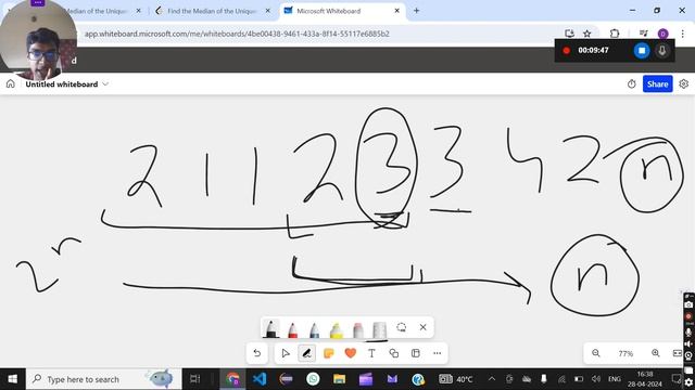 Leetcode Weekly Contest 395 - D :- Median of Uniqueness Array