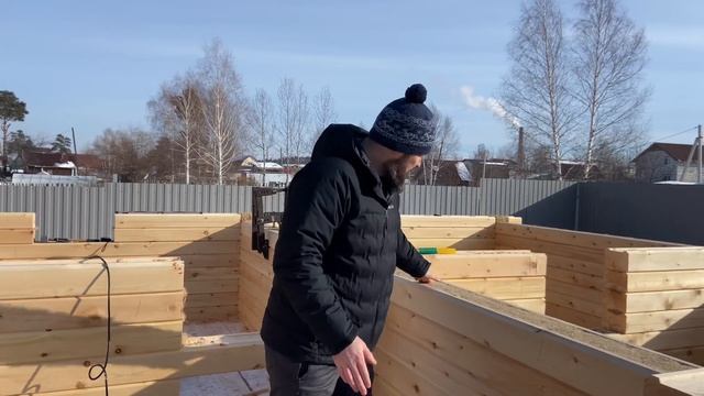 Баня из кедрового профилированного бруса.Строительство смотреть онлайн