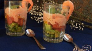 Веррины с креветками и грейпфрутом