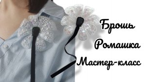 Мастер-класс каркасная брошь Ромашка