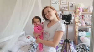 Morning reborn baby Evangelina and Louse Утро с реборном Евой и Луи