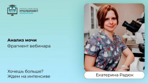 Фрагмент интенсива "Анализ мочи", лектор Екатерина Радюк