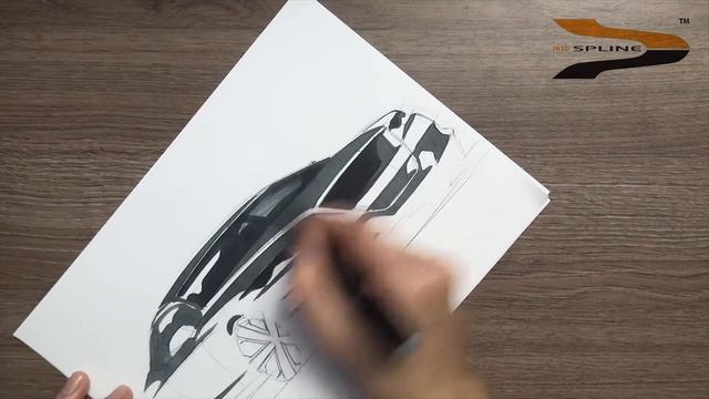 [인투스플라인/into spline] - 카스케치/쿠페 프론트뷰, Car Sketch/Coupe Front View смотреть онлайн