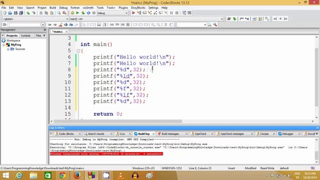 C Programming for Beginners 3 - Simple input and output (printf , scanf , placeholder )