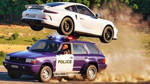 Сборник эпических трюков Полицейской погони в BeamNG.Drive