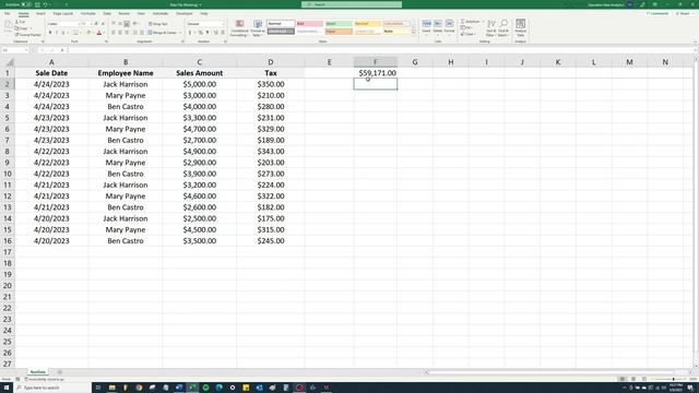Excel - Function - SUM