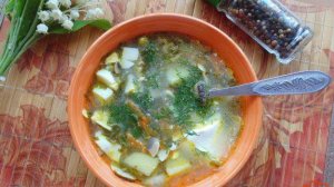 Суп со щавелем и грибами