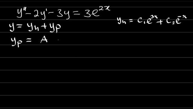 Undetermined Coefficients Where G(x) Is An Exponential Function