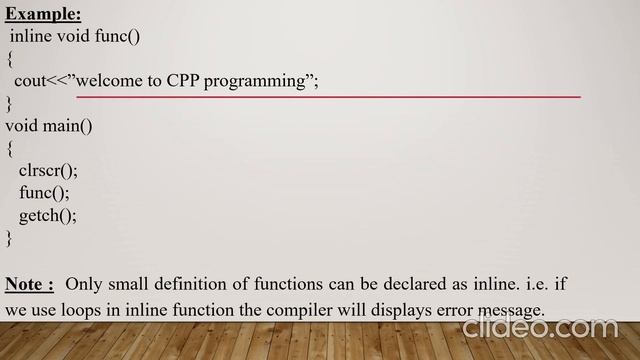 inline function in C++