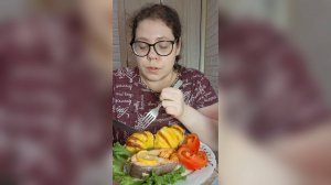 Мукбанг Форель, Картошка гармошка/Война полов в сетях