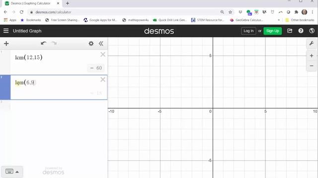 Least Common Multiple Using Desmos