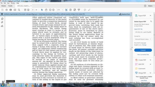 CFR49 PART179 SPECS FOR TANK CARS PARTD смотреть онлайн