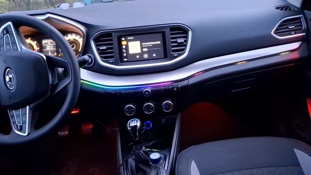 Контурная подсветка автомобиля. Ambient light black. смотреть онлайн