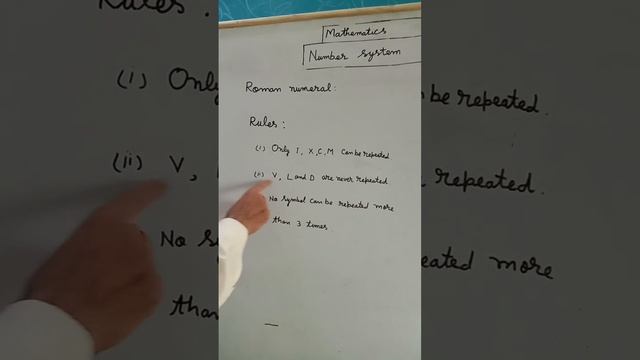 Number system method #Roman number Rule #mathshorts2022