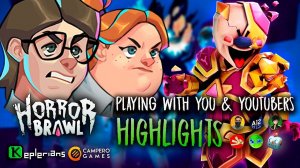 HORROR BRAWL Season 3 STREAMING HIGHLIGHTS  | playing with YOUTUBERS & YOU  | Gameplay CHALLENGE