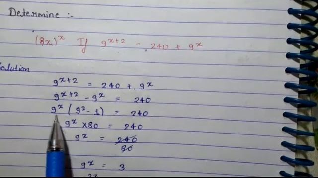 (Exponents)Determine (8x)^x if 9^c+2=240+9^x How to solve in two minutes❓❓❓ смотреть онлайн
