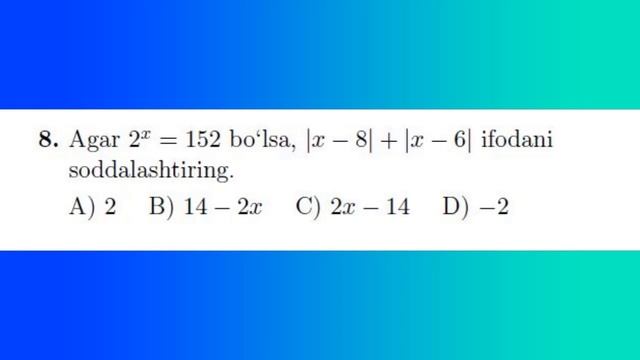 ONLINE TEST №14 (MATEMATIKA 2020)