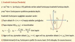 Funksiyalar, xassələri və qrafikləri.  9-sinif buraxılış imtahanına kömək