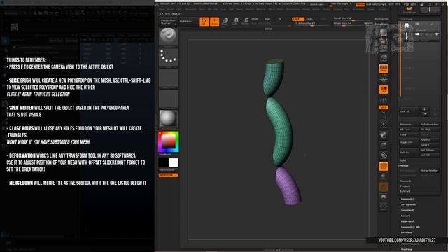 How to make stitches with InsertMesh Brush _ Tutorial (Zbrush) (720p)