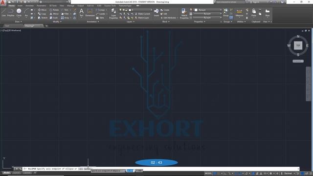 #6 ELLIPSE COMMAND AUTOCAD | AUTOCAD ELLIPSE COMMAND | AUTOCAD TUTORIAL | AUTOCAD FOR BEGINEERS