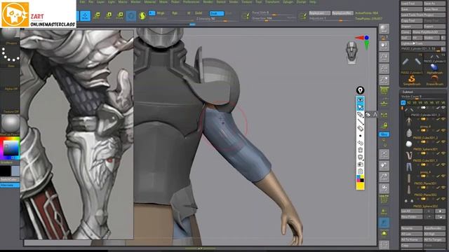 ' Armored Warrior ' in Zbrush II By ' Vijay sir ' II Part- 1 (720p)