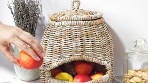 Корзина для овощей из бумажной лозы