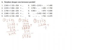 Operasi Hitung Penjumlahan dan Pengurangan - Matematika Kelas 3 SD